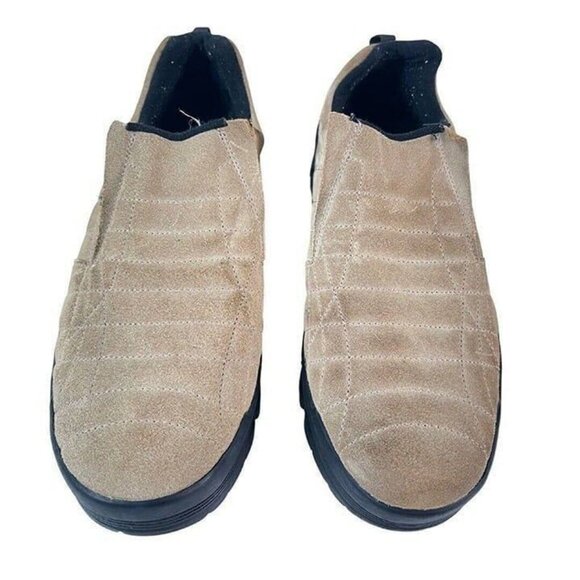 NEVADOS MENS HIKING SUEDE LEATHER BEIGE LOAFER SLIP-ON OUTDOOR SHOES SIZE 11 - Picture 5 of 10
